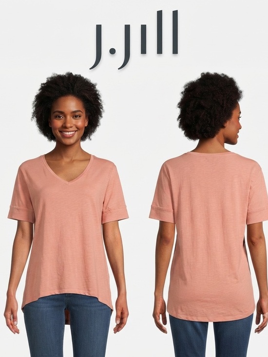 J. Jill Tops - J.Jill High/Low Cotton V-Neck Tee Shirt Extra Small